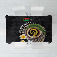 Vanuatu Independence Day Tablecloth Melanesian Tribal Pig Tusk with Tropical Plants