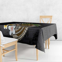 Vanuatu Independence Day Tablecloth Melanesian Tribal Pig Tusk with Tropical Plants