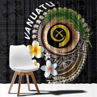 Vanuatu Independence Day Window Curtain Melanesian Tribal Pig Tusk with Tropical Plants