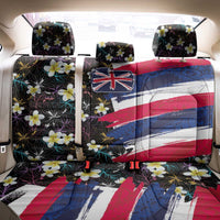 Hawaiian Flag Day Back Car Seat Cover Tropical Flowers and Leaves