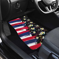 Hawaiian Flag Day Car Mats Tropical Flowers and Leaves