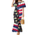 Hawaiian Flag Day Family Matching Mermaid Dress and Hawaiian Shirt Tropical Flowers and Leaves