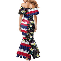 Hawaiian Flag Day Family Matching Mermaid Dress and Hawaiian Shirt Tropical Flowers and Leaves LT03 - Polynesian Pride