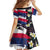 Hawaiian Flag Day Family Matching Off Shoulder Maxi Dress and Hawaiian Shirt Tropical Flowers and Leaves