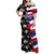 Hawaiian Flag Day Family Matching Off Shoulder Maxi Dress and Hawaiian Shirt Tropical Flowers and Leaves