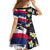 Hawaiian Flag Day Family Matching Tank Maxi Dress and Hawaiian Shirt Tropical Flowers and Leaves