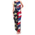 Hawaiian Flag Day Family Matching Tank Maxi Dress and Hawaiian Shirt Tropical Flowers and Leaves