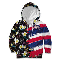Hawaiian Flag Day Kid Hoodie Tropical Flowers and Leaves