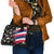 Hawaiian Flag Day Shoulder Handbag Tropical Flowers and Leaves