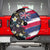 Hawaiian Flag Day Spare Tire Cover Tropical Flowers and Leaves