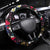 Hawaiian Flag Day Steering Wheel Cover Tropical Flowers and Leaves