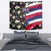 Hawaiian Flag Day Tapestry Tropical Flowers and Leaves
