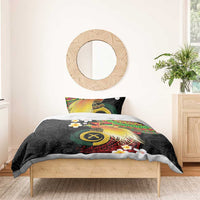 Vanuatu and Papua New Guinea Together Bedding Set Bird-of-paradise and Pig Tusk Melanesian Pattern