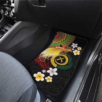 Vanuatu and Papua New Guinea Together Car Mats Bird-of-paradise and Pig Tusk Melanesian Pattern
