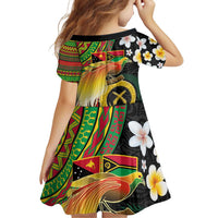 Vanuatu and Papua New Guinea Together Family Matching Off Shoulder Short Dress and Hawaiian Shirt Bird-of-paradise and Pig Tusk Melanesian Pattern LT03 - Polynesian Pride