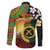 Vanuatu and Papua New Guinea Together Family Matching Short Sleeve Bodycon Dress and Hawaiian Shirt Bird-of-paradise and Pig Tusk Melanesian Pattern