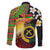Vanuatu and Papua New Guinea Together Family Matching Tank Maxi Dress and Hawaiian Shirt Bird-of-paradise and Pig Tusk Melanesian Pattern