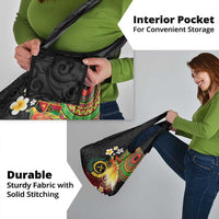 Vanuatu and Papua New Guinea Together Grocery Bag Bird-of-paradise and Pig Tusk Melanesian Pattern