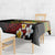 Vanuatu and Papua New Guinea Together Tablecloth Bird-of-paradise and Pig Tusk Melanesian Pattern