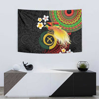 Vanuatu and Papua New Guinea Together Tapestry Bird-of-paradise and Pig Tusk Melanesian Pattern