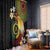 Vanuatu and Papua New Guinea Together Window Curtain Bird-of-paradise and Pig Tusk Melanesian Pattern
