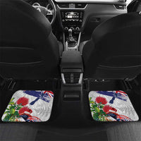 New Zealand Christmas Car Mats Meri Kirihimete-Tuatara and Pohutukawa White Color
