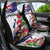 New Zealand Christmas Car Seat Cover Meri Kirihimete-Tuatara and Pohutukawa White Color