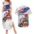New Zealand Christmas Couples Matching Summer Maxi Dress and Hawaiian Shirt Meri Kirihimete-Tuatara and Pohutukawa White Color