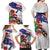 New Zealand Christmas Family Matching Off Shoulder Maxi Dress and Hawaiian Shirt Meri Kirihimete-Tuatara and Pohutukawa White Color
