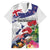 New Zealand Christmas Family Matching Tank Maxi Dress and Hawaiian Shirt Meri Kirihimete-Tuatara and Pohutukawa White Color