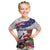 New Zealand Christmas Kid T Shirt Meri Kirihimete-Tuatara and Pohutukawa White Color