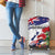 New Zealand Christmas Luggage Cover Meri Kirihimete-Tuatara and Pohutukawa White Color