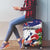New Zealand Christmas Luggage Cover Meri Kirihimete-Tuatara and Pohutukawa White Color