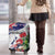 New Zealand Christmas Luggage Cover Meri Kirihimete-Tuatara and Pohutukawa White Color