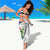 New Zealand Christmas Sarong Meri Kirihimete-Tuatara and Pohutukawa White Color