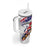 New Zealand Christmas Tumbler With Handle Meri Kirihimete-Tuatara and Pohutukawa White Color
