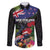 New Zealand Christmas Family Matching Long Sleeve Bodycon Dress and Hawaiian Shirt Meri Kirihimete-Tuatara and Pohutukawa Black Color