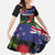 New Zealand Christmas Family Matching Tank Maxi Dress and Hawaiian Shirt Meri Kirihimete-Tuatara and Pohutukawa Black Color