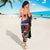 New Zealand Christmas Sarong Meri Kirihimete-Tuatara and Pohutukawa Black Color