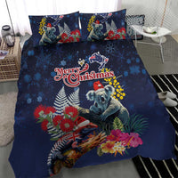 Australia and New Zealand Bedding Set Merry Christmas-Tuatara and Koala with Plants Xmas Style