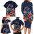 Australia and New Zealand Family Matching Long Sleeve Bodycon Dress and Hawaiian Shirt Merry Christmas-Tuatara and Koala with Plants Xmas Style