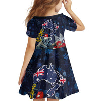 Australia and New Zealand Family Matching Short Sleeve Bodycon Dress and Hawaiian Shirt Merry Christmas-Tuatara and Koala with Plants Xmas Style LT03 - Polynesian Pride