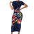 Australia and New Zealand Family Matching Short Sleeve Bodycon Dress and Hawaiian Shirt Merry Christmas-Tuatara and Koala with Plants Xmas Style