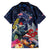 Australia and New Zealand Family Matching Tank Maxi Dress and Hawaiian Shirt Merry Christmas-Tuatara and Koala with Plants Xmas Style