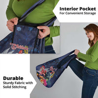 Australia and New Zealand Grocery Bag Merry Christmas-Tuatara and Koala with Plants Xmas Style