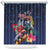 Australia and New Zealand Shower Curtain Merry Christmas-Tuatara and Koala with Plants Xmas Style