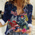 Australia and New Zealand Women Casual Shirt Merry Christmas-Tuatara and Koala with Plants Xmas Style