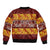 Samoa Siapo and Tapa Bomber Jacket Pacific Tribal Pattern with Hibiscus Striped Style