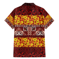 Samoa Siapo and Tapa Family Matching Mermaid Dress and Hawaiian Shirt Pacific Tribal Pattern with Hibiscus Striped Style