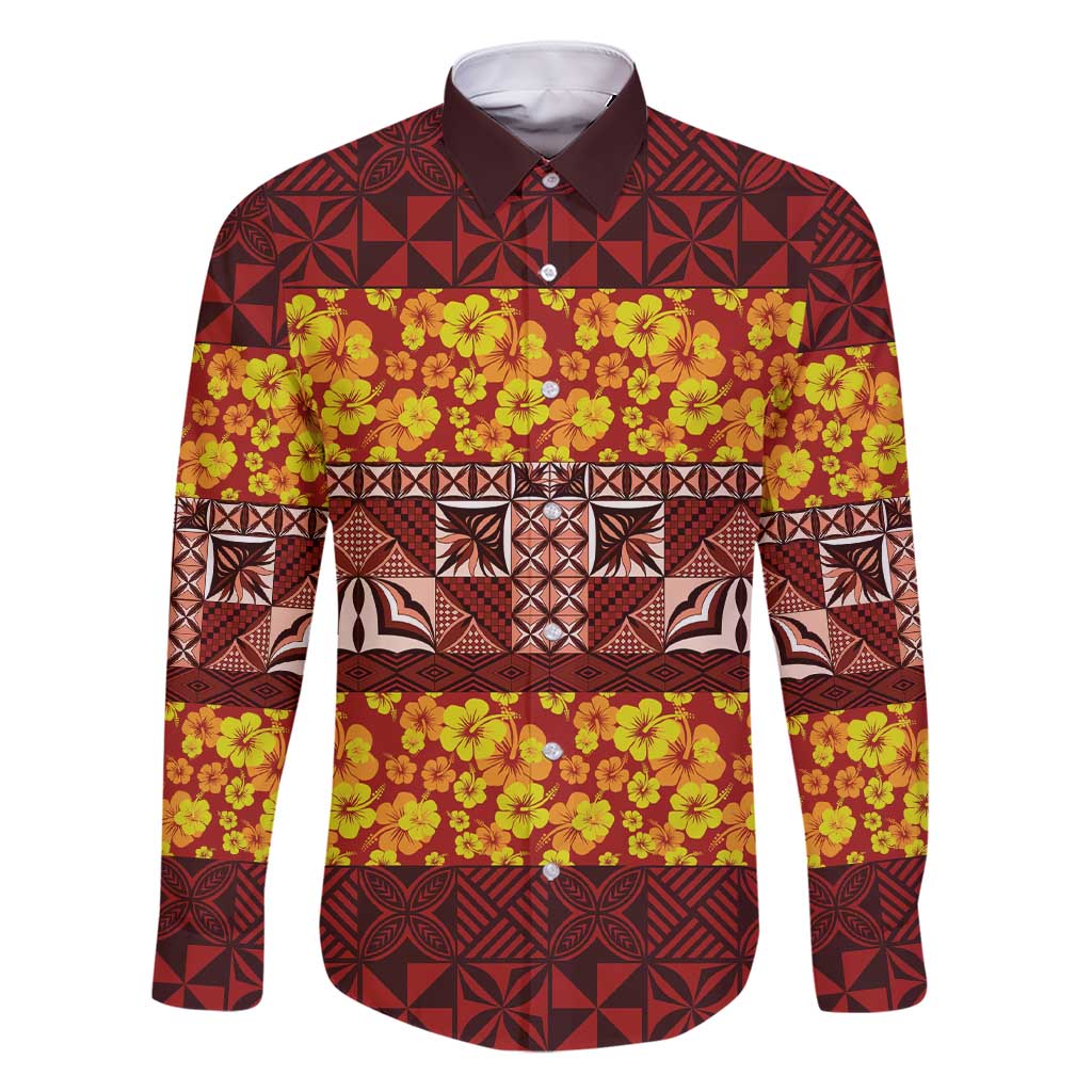 Samoa Siapo and Tapa Family Matching Short Sleeve Bodycon Dress and Hawaiian Shirt Pacific Tribal Pattern with Hibiscus Striped Style